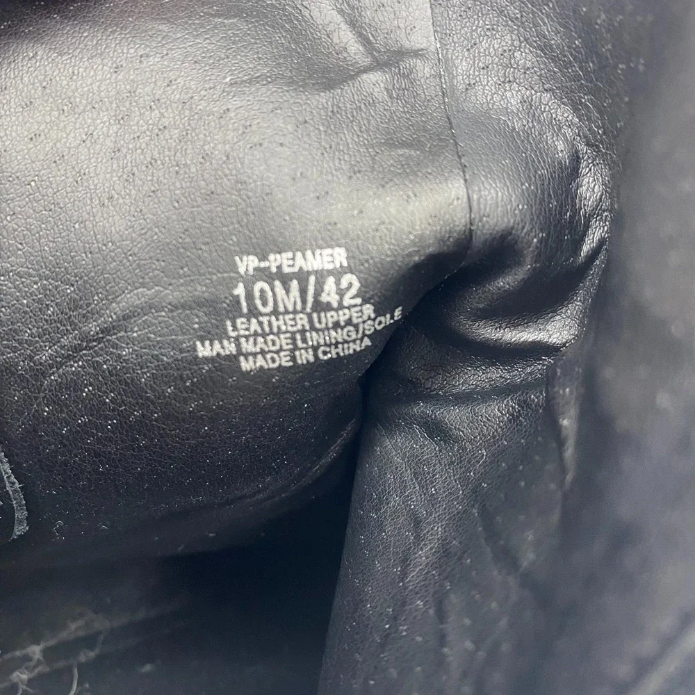 Vince Camuto VP-Peamer Womend Size 10‎ M Black Leather Bootie Strap Detail Zip
